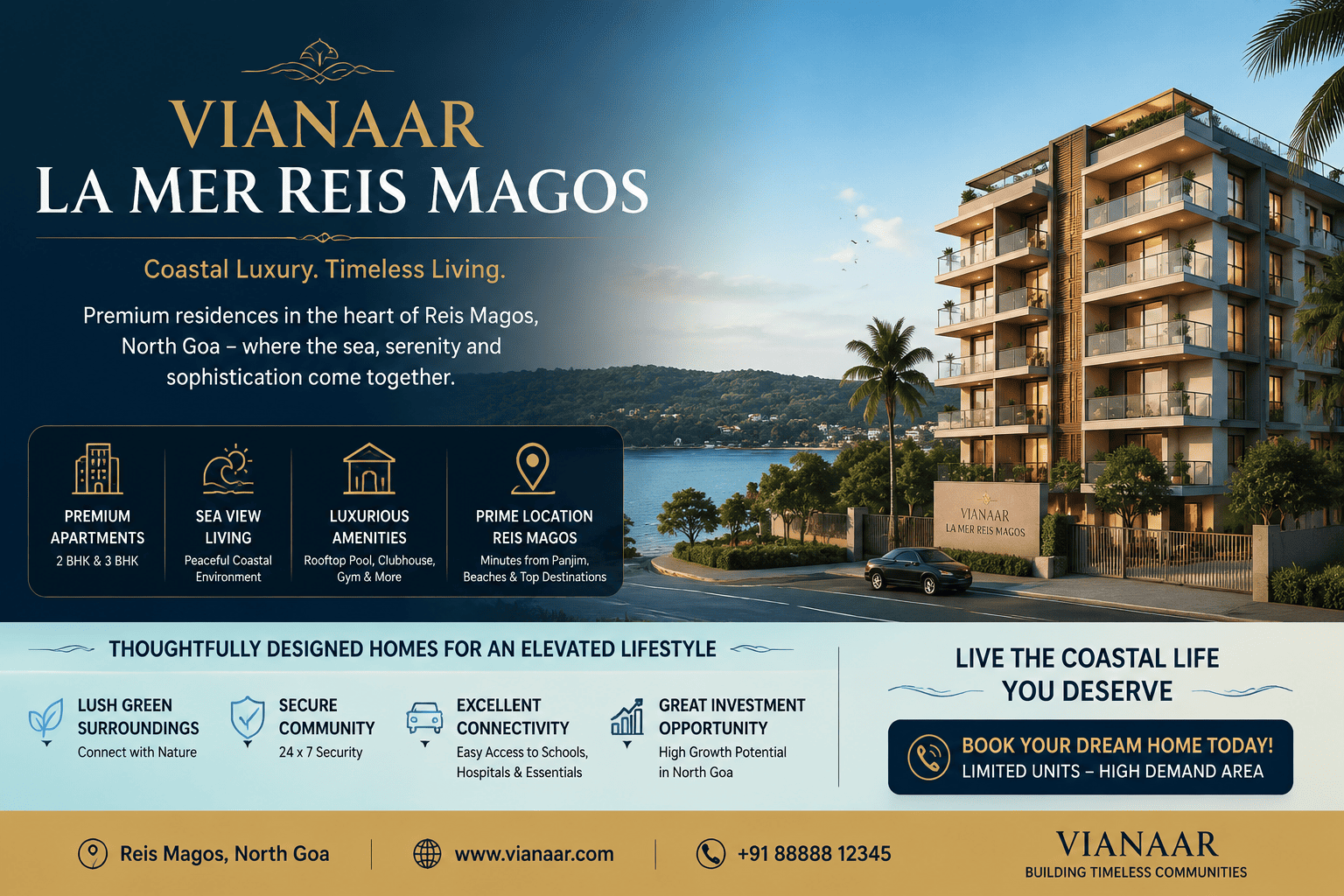 Vianaar La Mer Reis Magos Goa - Luxury Apartments & Villas