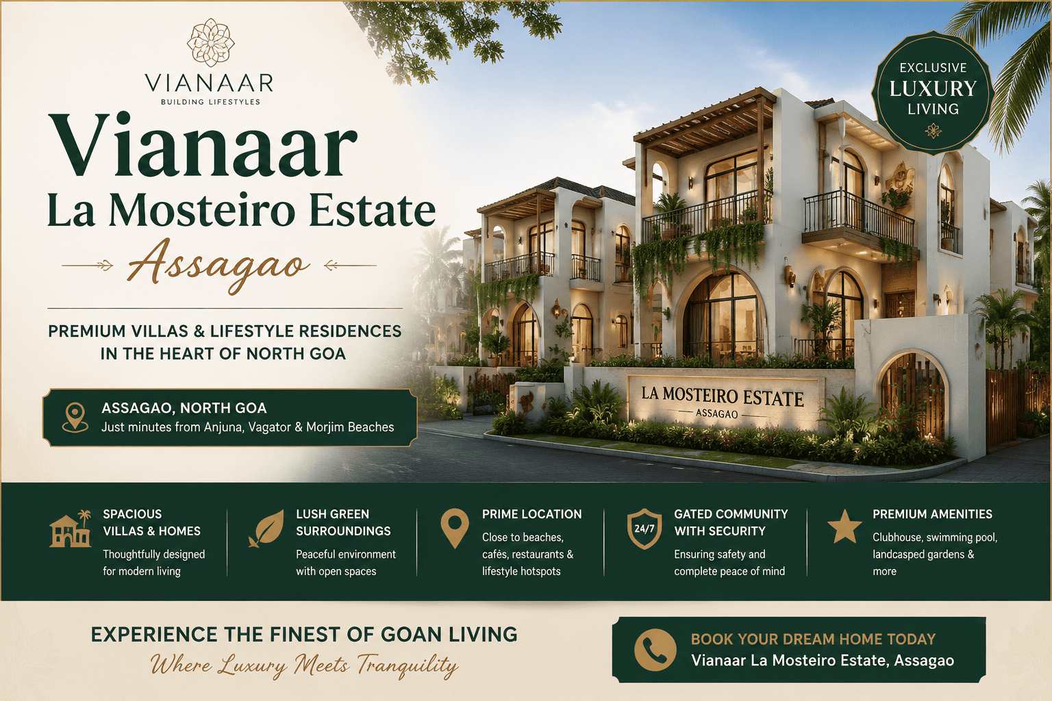 Vianaar La Mosteiro Estate Assagao Goa - Luxury Villas