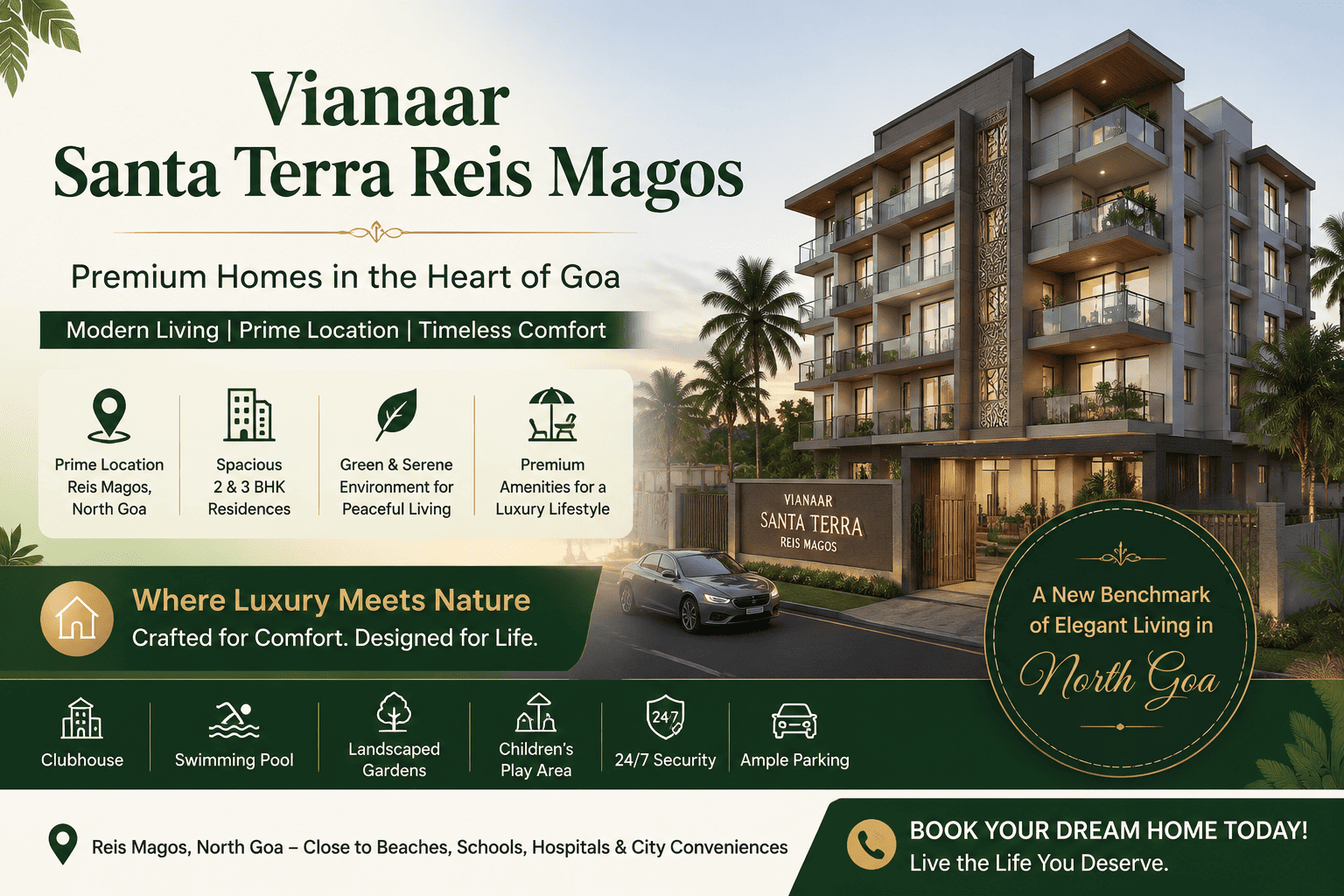 Vianaar Santaa Teraa Reis Magos Goa - Luxury Apartments